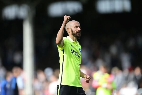 Bruno Saltor's Celebration: Brighton and Hove Albion's Win at Fulham, Sky Bet Championship 2015
