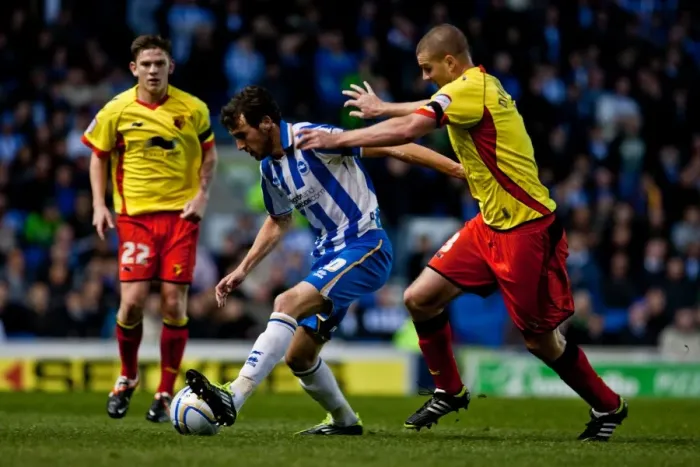 Framed Print : Will Buckley in Action: Brighton & Hove Albion vs Watford, April 17, 2012 Framed Print : Will Buckley in Action: Brighton & Hove Albion vs Watford, April 17, 2012