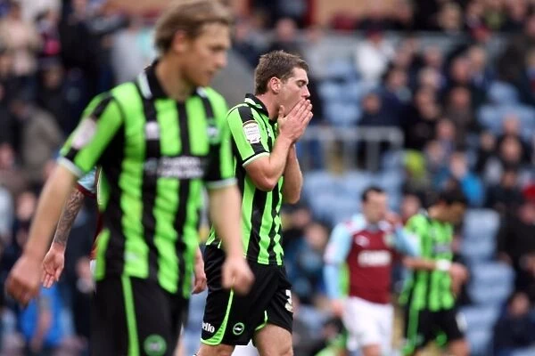 Burnley's Sam Vokes Disappointment: Brighton & Hove Albion at Turf Moor (April 6, 2012)