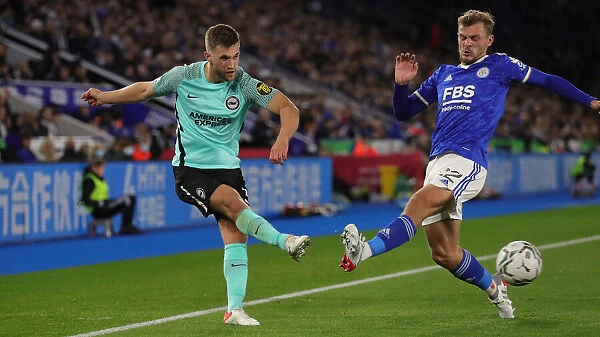 Carabao Cup: Leicester City vs. Brighton and Hove Albion - October Showdown at King Power Stadium (27OCT21): Intense Match Action