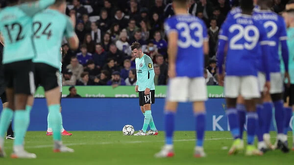 Carabao Cup: Leicester City vs. Brighton and Hove Albion Showdown at King Power Stadium (27OCT21) - Intense Match Action