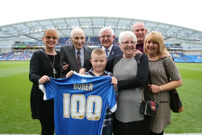 Framed Print : A Century of Seaside Pride: 100-Year-Old Supporter's Journey at Brighton & Hove Albion's American Express Community Stadium (Rotherham Utd 25OCT14) Framed Print : A Century of Seaside Pride: 100-Year-Old Supporter's Journey at Brighton & Hove Albion's American Express Community Stadium (Rotherham Utd 25OCT14)
