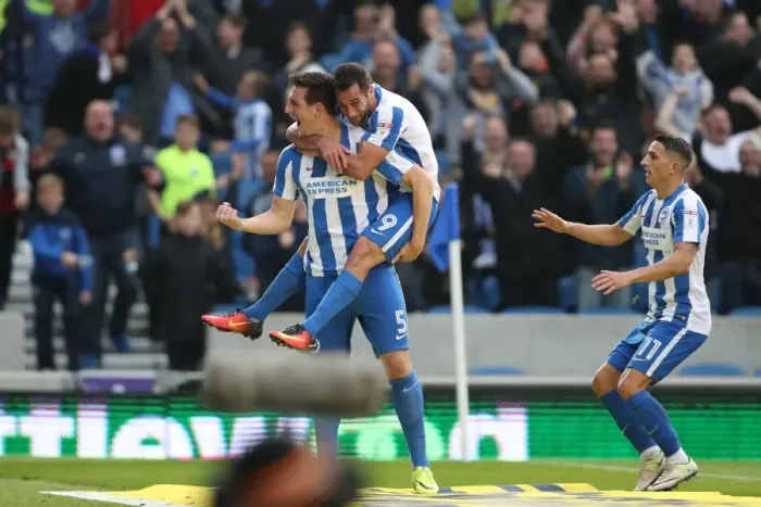 Framed Print : Championship Clash: Brighton & Hove Albion vs. Norwich City (29Oct16) - American Express Community Stadium