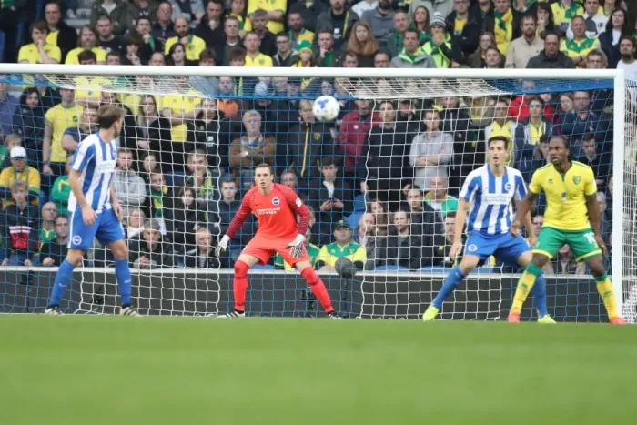 Framed Print : Championship Clash: Brighton & Hove Albion vs. Norwich City (29Oct16) - American Express Community Stadium
