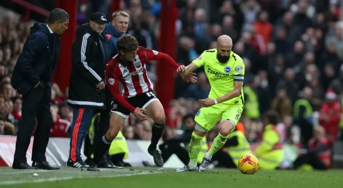 Framed Print : Championship Showdown: Brentford vs. Brighton and Hove Albion at Griffin Park (26DEC15) Framed Print : Championship Showdown: Brentford vs. Brighton and Hove Albion at Griffin Park (26DEC15)