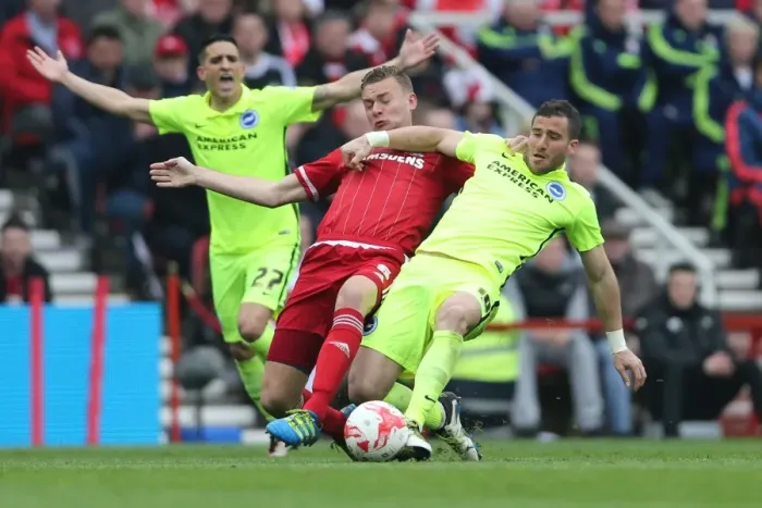 Framed Print : Championship Showdown: Middlesbrough vs. Brighton & Hove Albion at Riverside Stadium (07.05.2016) Framed Print : Championship Showdown: Middlesbrough vs. Brighton & Hove Albion at Riverside Stadium (07.05.2016)