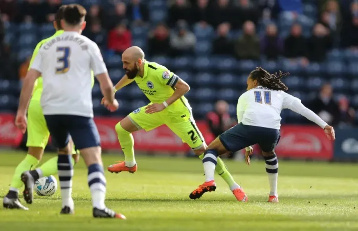Framed Print : Championship Showdown: Preston North End vs. Brighton and Hove Albion at Deepdale (05MAR16) Framed Print : Championship Showdown: Preston North End vs. Brighton and Hove Albion at Deepdale (05MAR16)