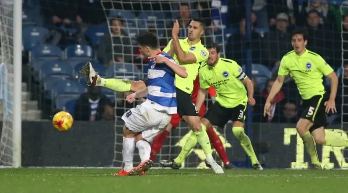 Framed Print : Championship Showdown: QPR vs. Brighton & Hove Albion at Loftus Road (15DEC15) Framed Print : Championship Showdown: QPR vs. Brighton & Hove Albion at Loftus Road (15DEC15)