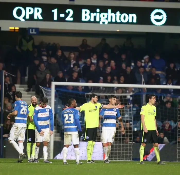 Framed Print : Championship Showdown: QPR vs. Brighton & Hove Albion at Loftus Road (15DEC15) Framed Print : Championship Showdown: QPR vs. Brighton & Hove Albion at Loftus Road (15DEC15)