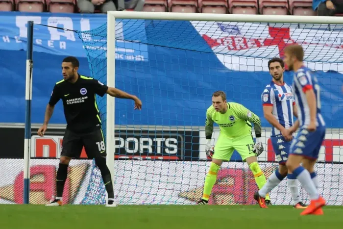 Framed Print : Championship Showdown: Wigan Athletic vs. Brighton and Hove Albion at DW Stadium (22nd October 2016) Framed Print : Championship Showdown: Wigan Athletic vs. Brighton and Hove Albion at DW Stadium (22nd October 2016)
