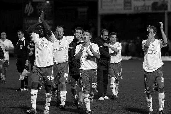 Chesterfield Players Celebrate Win Against Brighton & Hove Albion, January 2007