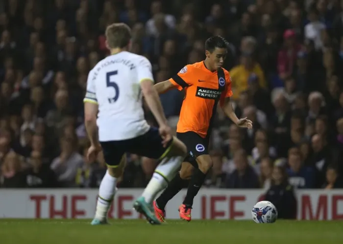 Framed Print : Chicken Stands Firm: Intense Moment from Tottenham vs. Brighton Capital One Cup Clash (2014) Framed Print : Chicken Stands Firm: Intense Moment from Tottenham vs. Brighton Capital One Cup Clash (2014)