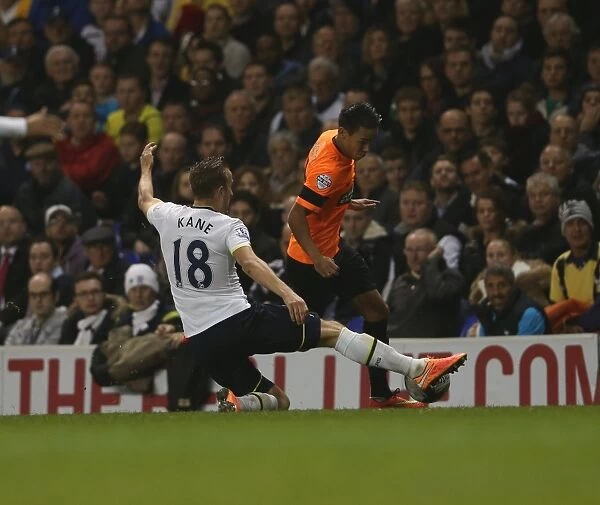 Chicksen Defends: Intense Moment from Tottenham vs. Brighton Capital One Cup Clash (29OCT14)