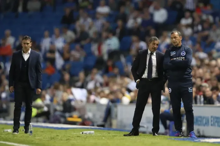 Framed Print : Chris Hughton and Colin Calderwood Leading the Charge: Brighton and Hove Albion vs. Nottingham Forest, EFL Sky Bet Championship (12th August 2016) Framed Print : Chris Hughton and Colin Calderwood Leading the Charge: Brighton and Hove Albion vs. Nottingham Forest, EFL Sky Bet Championship (12th August 2016)