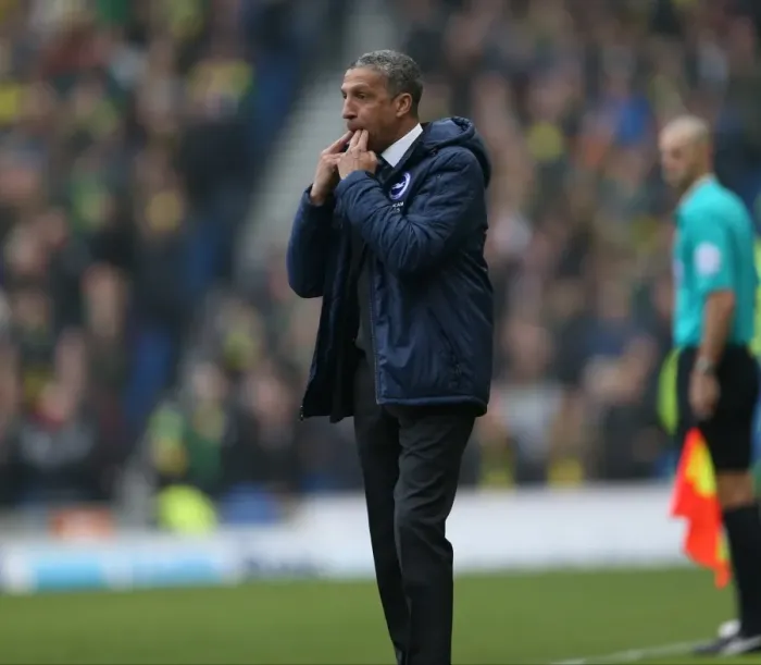 Framed Print : Chris Hughton Directs Brighton and Hove Albion vs. Norwich City, April 2015 Framed Print : Chris Hughton Directs Brighton and Hove Albion vs. Norwich City, April 2015