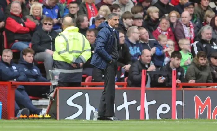 Framed Print : Chris Hughton Focused: Brighton Boss at Riverside Stadium During Middlesbrough Clash (02MAY15) Framed Print : Chris Hughton Focused: Brighton Boss at Riverside Stadium During Middlesbrough Clash (02MAY15)