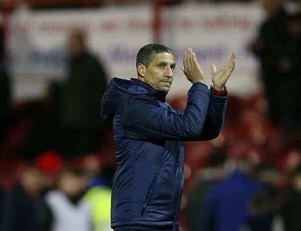 Chris Hughton Guides Brighton and Hove Albion in FA Cup Battle at Brentford (03JAN15)