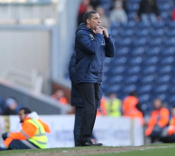 Chris Hughton Leads Brighton and Hove Albion Against Blackburn Rovers, Ewood Park, 21st March 2015