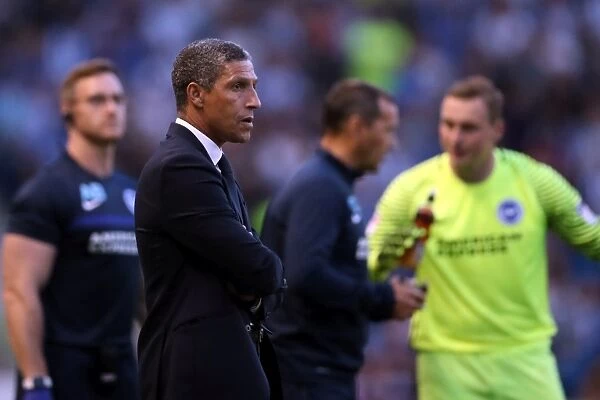 Chris Hughton Leads Brighton and Hove Albion Against Nottingham Forest in EFL Sky Bet Championship (12AUG16)