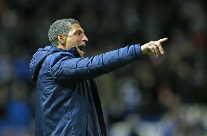 Framed Print : Chris Hughton Leads Brighton and Hove Albion Against Derby County, March 2015 Framed Print : Chris Hughton Leads Brighton and Hove Albion Against Derby County, March 2015