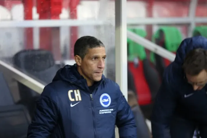 Framed Print : Chris Hughton Leads Brighton and Hove Albion in FA Cup Clash Against Brentford (03JAN15) Framed Print : Chris Hughton Leads Brighton and Hove Albion in FA Cup Clash Against Brentford (03JAN15)