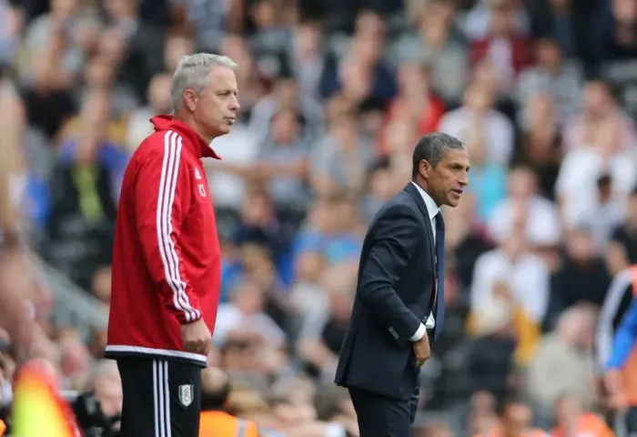 Framed Print : Chris Hughton Leads Brighton and Hove Albion in Fulham Championship Clash, August 2015 Framed Print : Chris Hughton Leads Brighton and Hove Albion in Fulham Championship Clash, August 2015