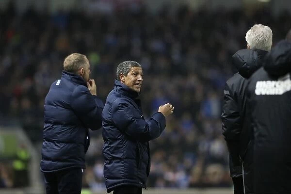 Chris Hughton and Paul Trollope of Brighton & Hove Albion During Ipswich Town Clash in EFL Sky Bet Championship (14FEB17)