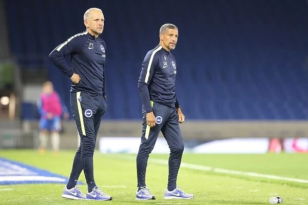 Chris Hughton and Paul Trollope Lead Brighton and Hove Albion Against Barnet in EFL Cup Match, 22nd August 2017