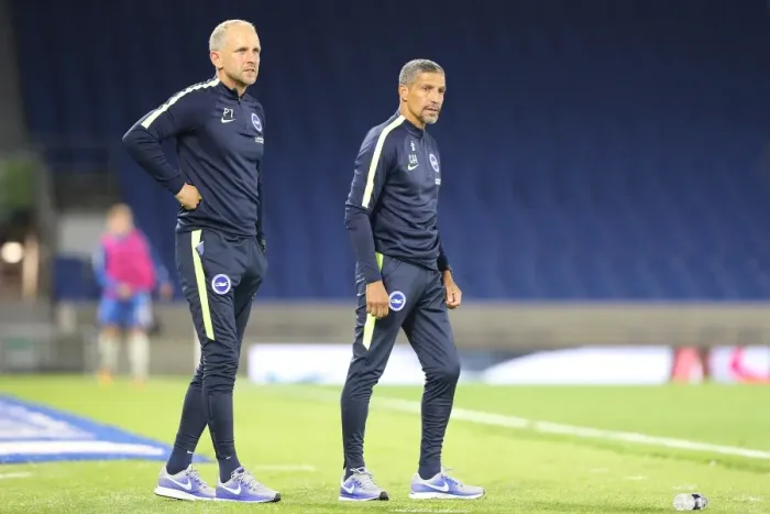 Framed Print : Chris Hughton and Paul Trollope Lead Brighton and Hove Albion Against Barnet in EFL Cup Match, 22nd August 2017 Framed Print : Chris Hughton and Paul Trollope Lead Brighton and Hove Albion Against Barnet in EFL Cup Match, 22nd August 2017