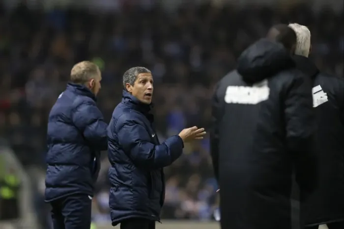 Framed Print : Chris Hughton and Paul Trollope Leading Brighton and Hove Albion against Ipswich Town, EFL Sky Bet Championship 2017 Framed Print : Chris Hughton and Paul Trollope Leading Brighton and Hove Albion against Ipswich Town, EFL Sky Bet Championship 2017