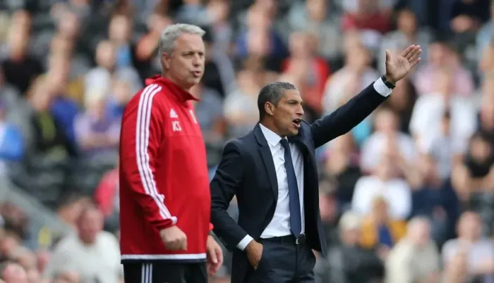 Framed Print : Chris Hughton vs. Kit Symons: Battle of the Managers - Fulham vs. Brighton & Hove Albion, Sky Bet Championship 2015