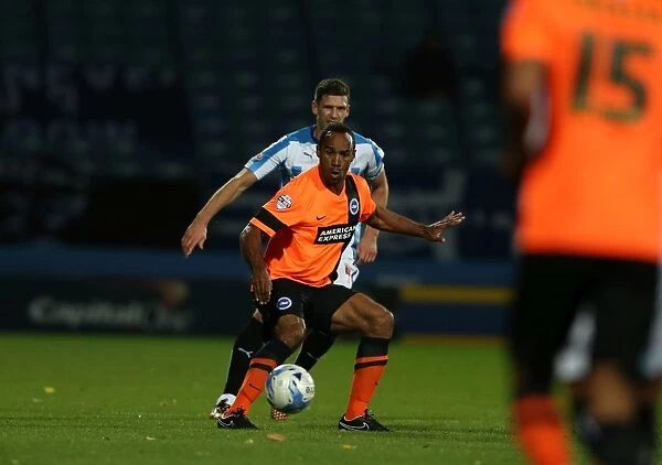 Chris O'Grady Fights for Brighton And Hove Albion Goal against Huddersfield Town, October 2014