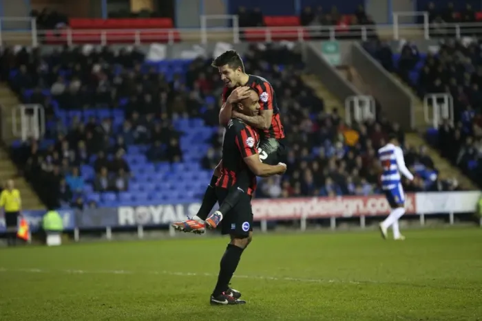 Framed Print : Chris O'Grady Scores Penalty for Brighton against Reading (10MAR15) Framed Print : Chris O'Grady Scores Penalty for Brighton against Reading (10MAR15)