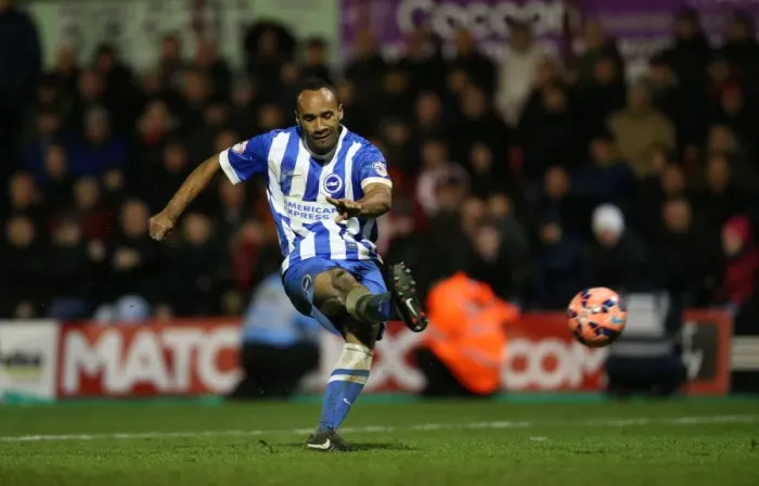 Framed Print : Chris O'Grady Scores the Second Goal: Brighton Leads 2-0 against Brentford in FA Cup Match, January 2015 Framed Print : Chris O'Grady Scores the Second Goal: Brighton Leads 2-0 against Brentford in FA Cup Match, January 2015