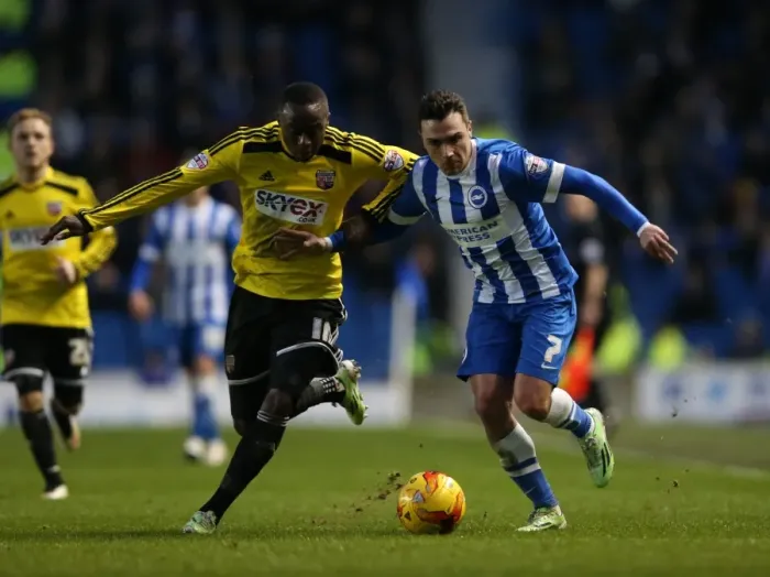 Framed Print : Clash Between Colunga and Brighton & Hove Albion vs. Brentford (17Jan15) Framed Print : Clash Between Colunga and Brighton & Hove Albion vs. Brentford (17Jan15)