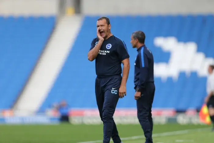 Framed Print : Colin Calderwood Leads Brighton & Hove Albion Against Sevilla FC in 2015 Pre-Season Friendly Framed Print : Colin Calderwood Leads Brighton & Hove Albion Against Sevilla FC in 2015 Pre-Season Friendly