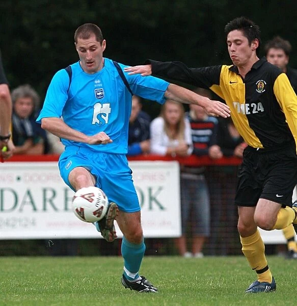 Colin Hawkins of Brighton & Hove Albion in Lewes Friendly Action