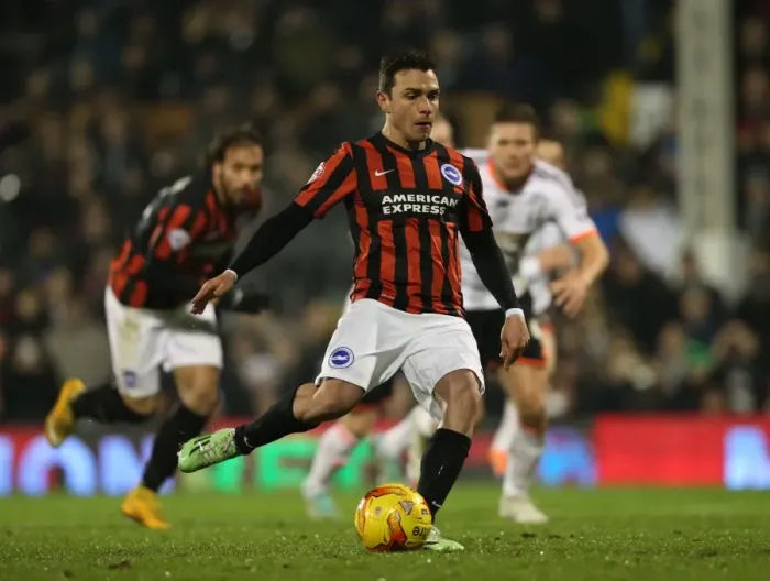 Framed Print : Colunga Scores Penalty for Brighton Against Fulham (29DEC14) Framed Print : Colunga Scores Penalty for Brighton Against Fulham (29DEC14)