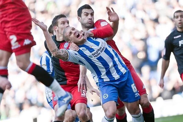 Controversial Moment at Brighton & Hove Albion vs Portsmouth: Adam El-Abd Allegedly Involved in Man Handling Incident (10th March 2012)