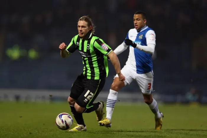 Framed Print : Craig Mackail-Smith in Action: Brighton & Hove Albion vs Blackburn Rovers, Npower Championship, January 22, 2013