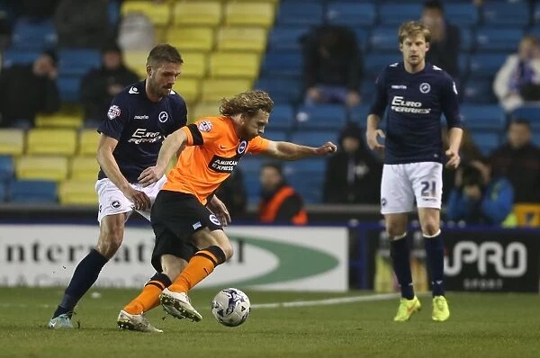 Craig Mackail-Smith in Action: Millwall vs. Brighton and Hove Albion, March 2015 - Sky Bet Championship Clash