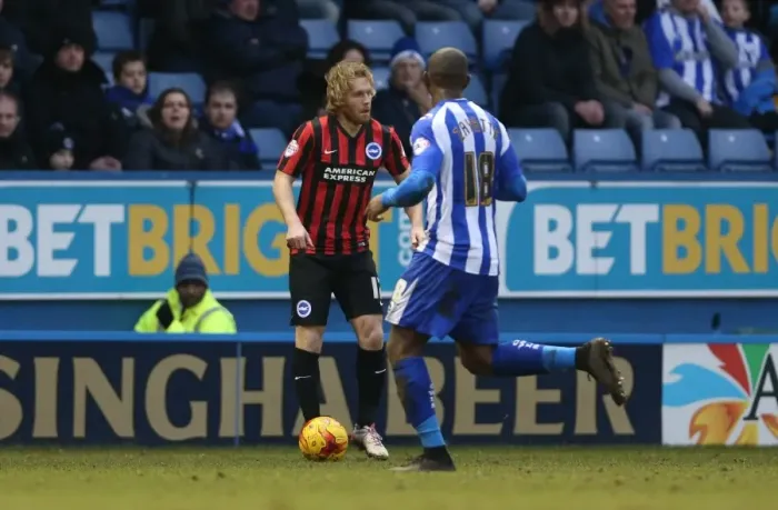 Framed Print : Craig Mackail-Smith in Action: Sheffield Wednesday vs. Brighton & Hove Albion, 14 February 2015 Framed Print : Craig Mackail-Smith in Action: Sheffield Wednesday vs. Brighton & Hove Albion, 14 February 2015