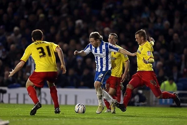 Craig Mackail-Smith Charges Forward: Brighton & Hove Albion vs. Watford, Npower Championship, Amex Stadium (December 29, 2012)