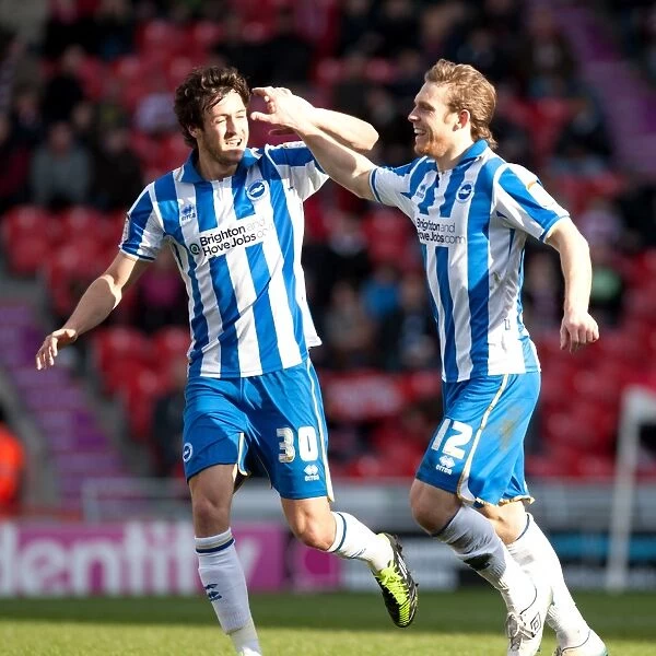 Craig Mackail-Smith Scores the Opener: Brighton Lead 1-0 against Doncaster Rovers, March 3, 2012