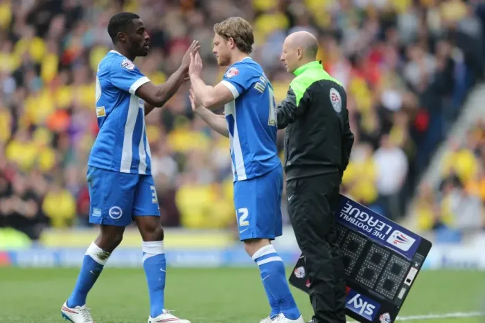 Framed Print : Craig Mackail-Smith's Emotional Farewell: Brighton and Hove Albion vs. Watford (25APR15)