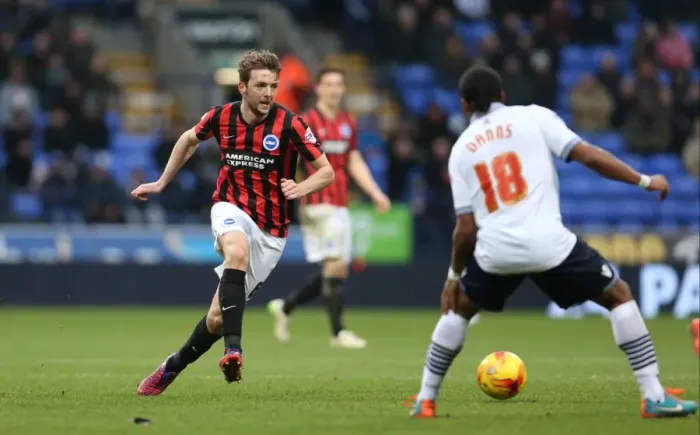 Framed Print : Dale Stephens in Action: Brighton and Hove Albion vs. Bolton Wanderers, Championship Clash (28FEB15) Framed Print : Dale Stephens in Action: Brighton and Hove Albion vs. Bolton Wanderers, Championship Clash (28FEB15)