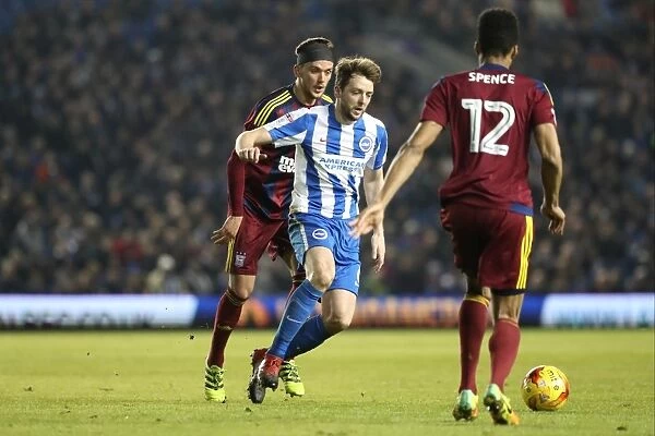 Dale Stephens in Action: Brighton & Hove Albion vs Ipswich Town, EFL Sky Bet Championship (14 / 02 / 2017)