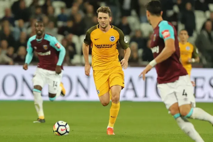 Framed Print : Dale Stephens in Action: Brighton and Hove Albion vs. West Ham United, Premier League 2017 Framed Print : Dale Stephens in Action: Brighton and Hove Albion vs. West Ham United, Premier League 2017