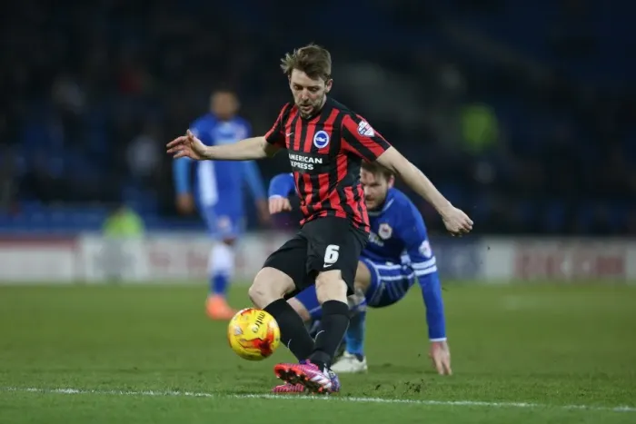 Framed Print : Dale Stephens in Action: Cardiff City vs. Brighton and Hove Albion, Sky Bet Championship 2015 Framed Print : Dale Stephens in Action: Cardiff City vs. Brighton and Hove Albion, Sky Bet Championship 2015