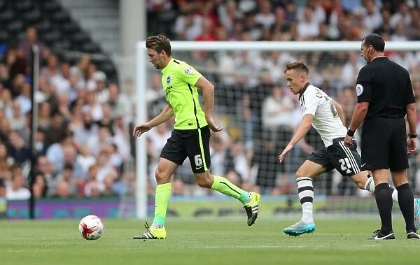 Dale Stephens in Action: Fulham vs. Brighton and Hove Albion, Sky Bet Championship 2015